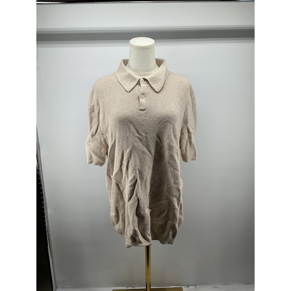 100% Organic Cotton Mesh-Stitch Sweater Polo